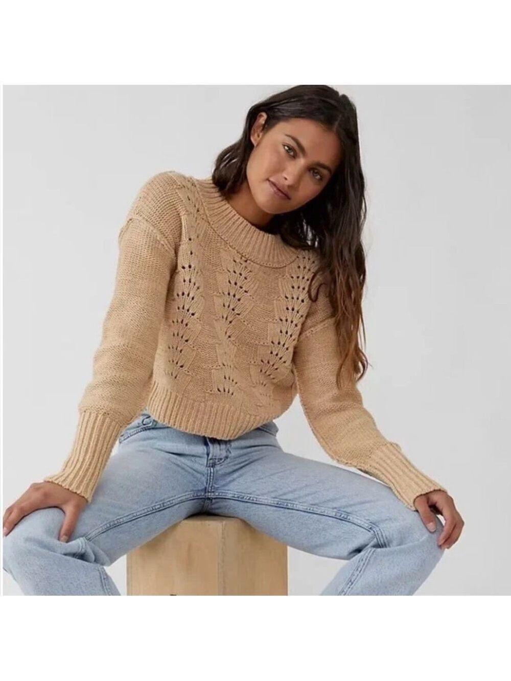 Free People Bell Song Pullover Sandcastle Extra Small